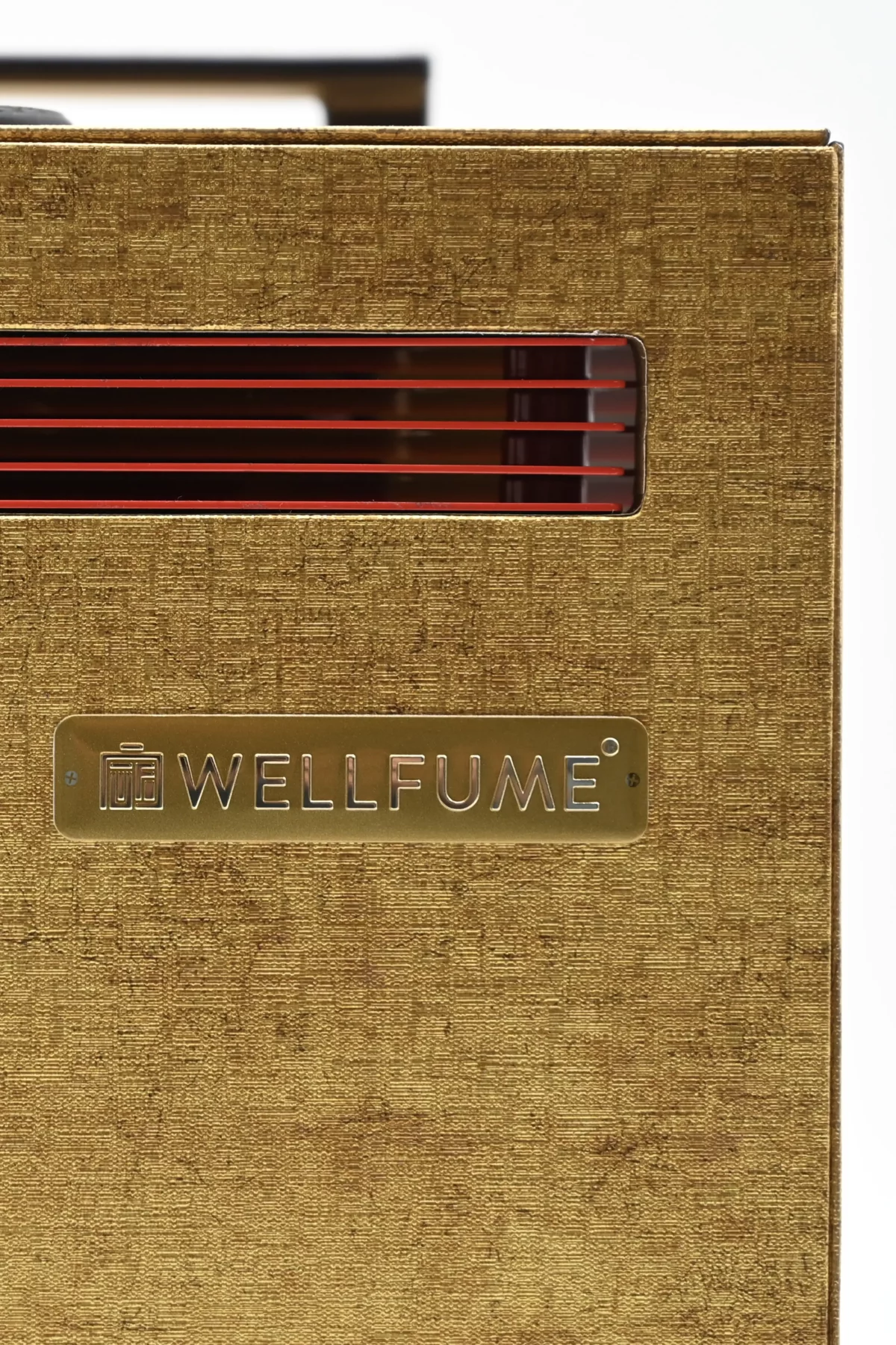 frontview of the wellfume ac 60 air purifier with fragrance dispender